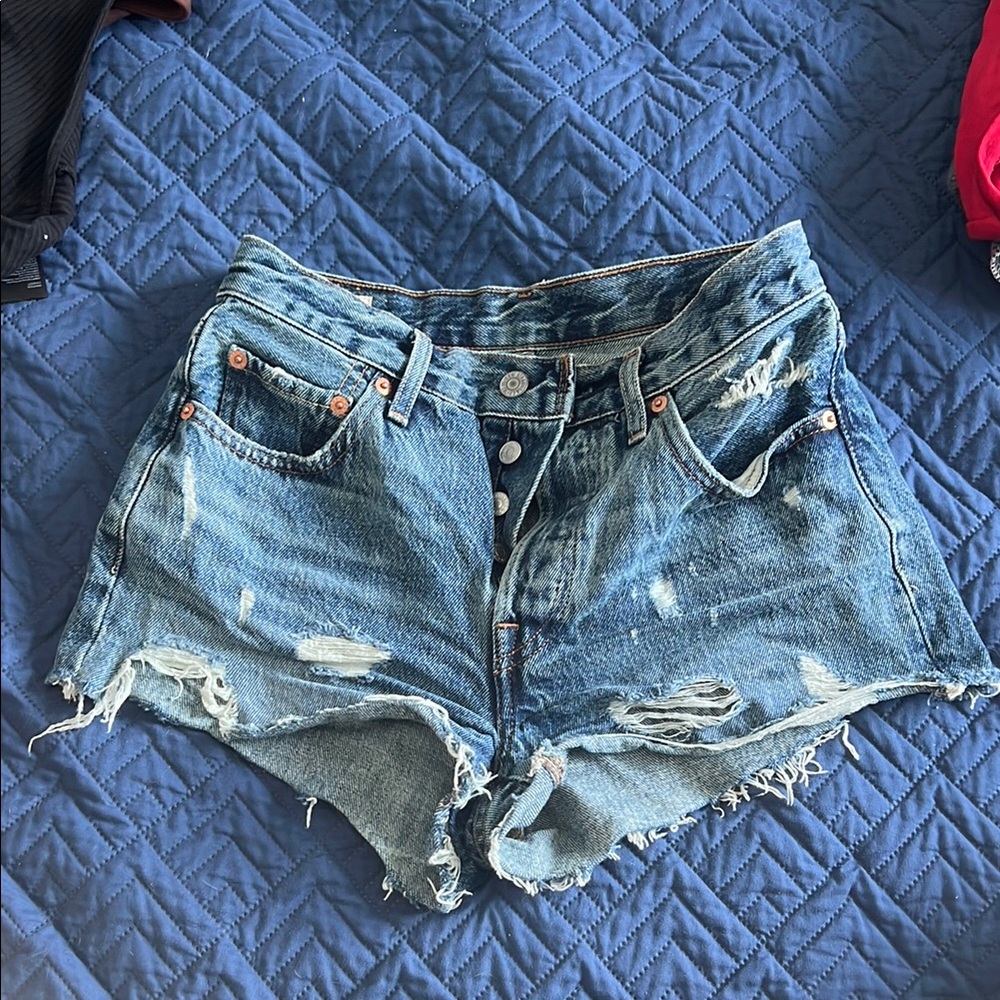 Distressed Denim Women's Shorts